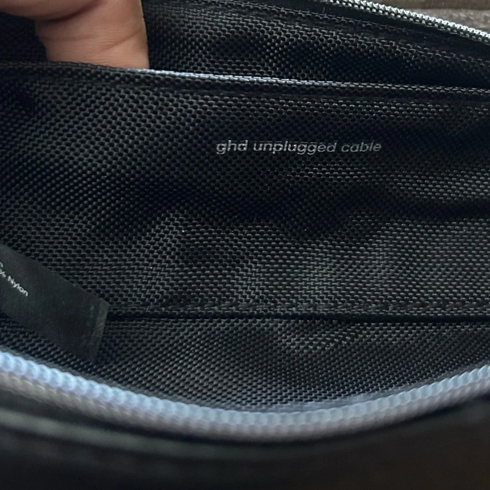NEW ghd Unplugged Mini Styler Travel Carry Bag Full Zip Storage Case Black